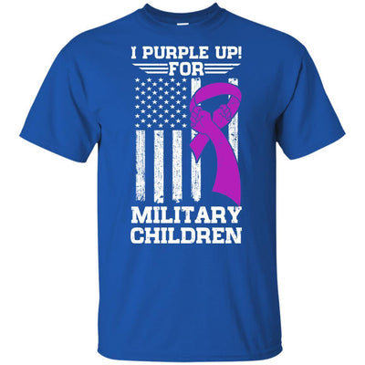 I Purple Up For Military Children Kid Child Gifts Youth-Youth Shirt-Youth T-Shirt-Royal