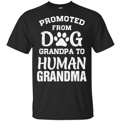 Promoted From Dog Grandpa To Human Grandpa Gifts-T-Shirt & Hoodie-Classic T-Shirt-Black