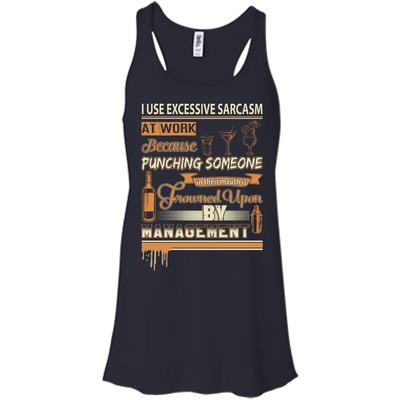 I Use Excessive Sarcasm At Work Bartender-T-Shirt & Hoodie-Women's Flowy Racerback Tank-Midnight