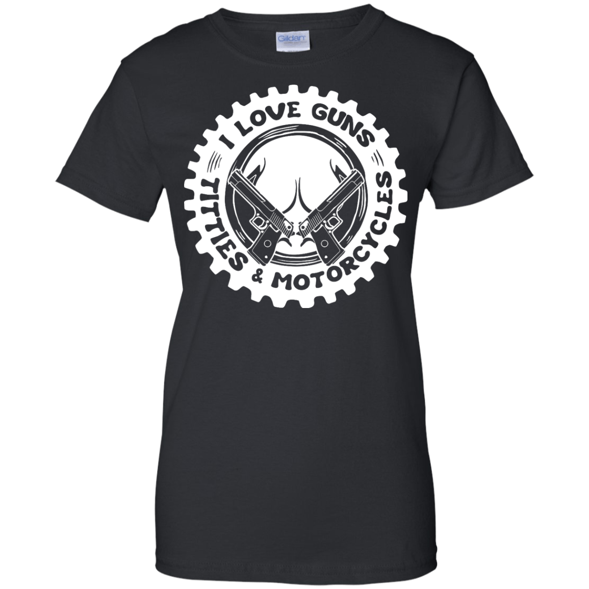 I Love Guns Titties Motorcycles-T-Shirt & Hoodie-Women's T-Shirt-Black