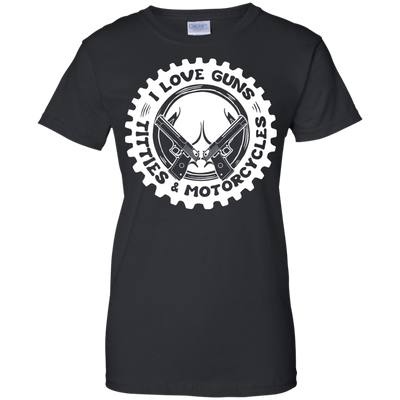I Love Guns Titties Motorcycles-T-Shirt & Hoodie-Women's T-Shirt-Black