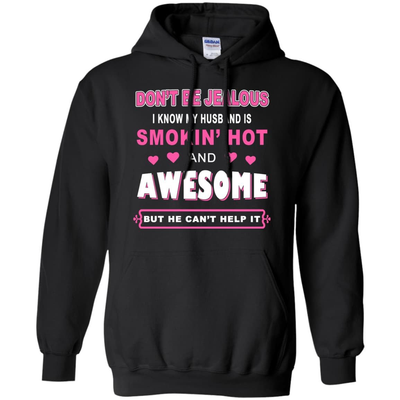 Don't Be Jealous - HUSBAND AWESOME-T-Shirt & Hoodie-Pullover Hoodie-Black