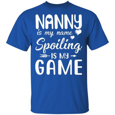 Nanny Is My Name Spoiling Is My Game Funny Mothers Day-T-Shirt & Tank Top-Classic T-Shirt-Royal