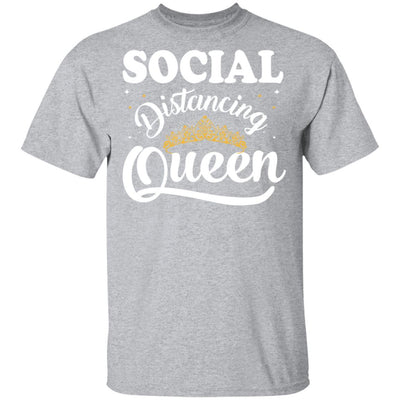 Social Distancing Queen Quarantine-T-Shirt & Tank Top-Classic T-Shirt-Sport Grey