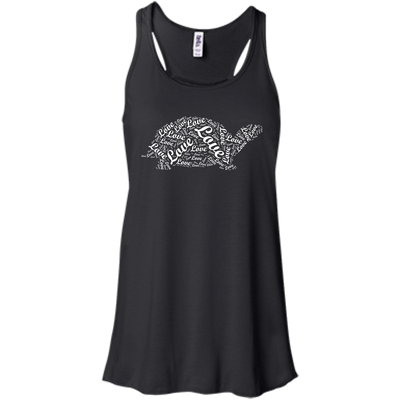 I Love Turtles-T-Shirt & Hoodie-Women's Flowy Racerback Tank-Black