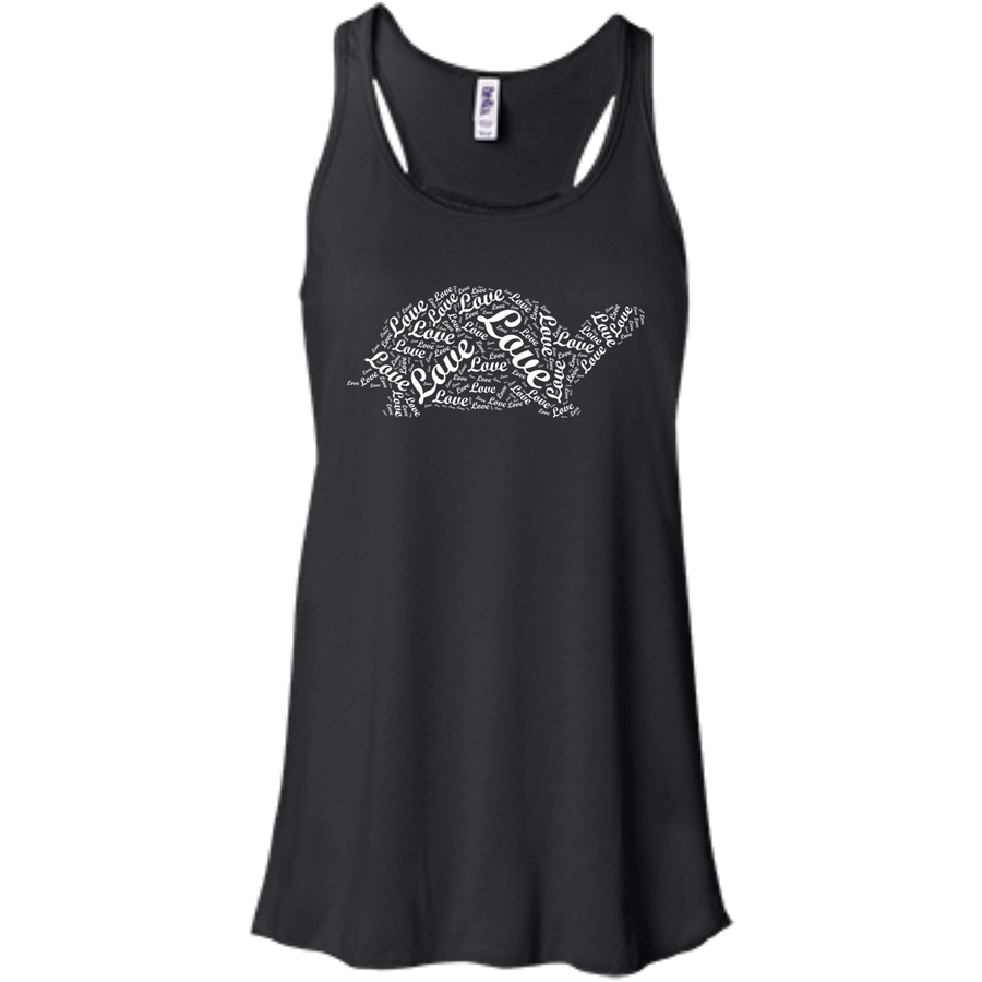 I Love Turtles-T-Shirt & Hoodie-Women's Flowy Racerback Tank-Black