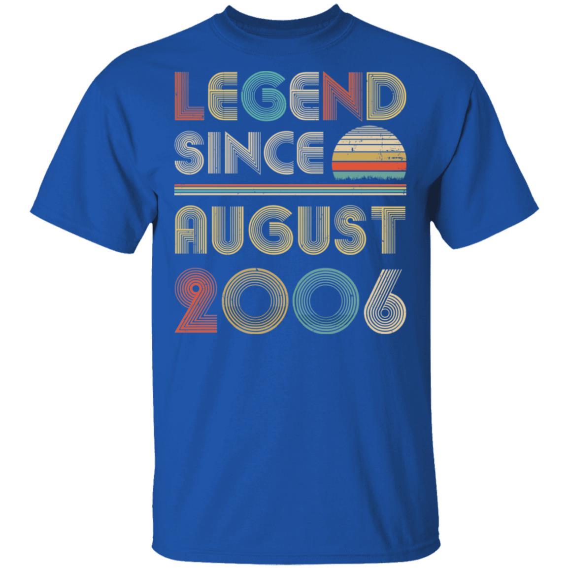 Legend Since August 2006 Vintage 15th Birthday Gifts-T-Shirt & Hoodie-Classic T-Shirt-Royal