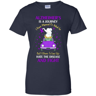 Alzheimer's Awareness Is A Journey-T-Shirt & Hoodie-Women's T-Shirt-Navy