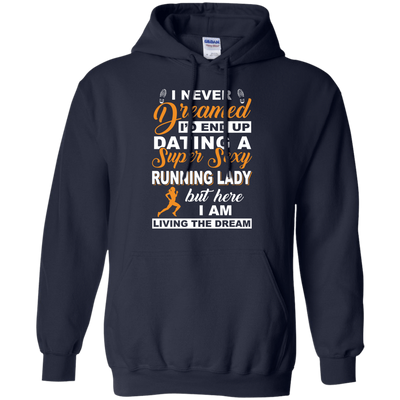 I'd End Up Dating A Super Sexy Running Lady-T-Shirt & Hoodie-Pullover Hoodie-Navy