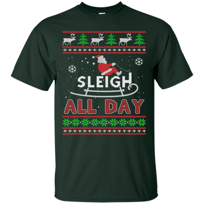 Sleigh All Day-T-Shirt & Hoodie-Classic T-Shirt-Forest Green