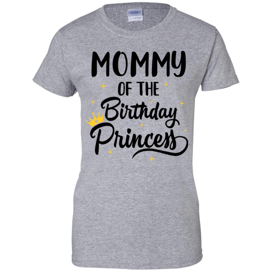 Mommy Of The Birthday Princess Matching Family Party-T-Shirt & Hoodie-Women's T-Shirt-Sport Grey