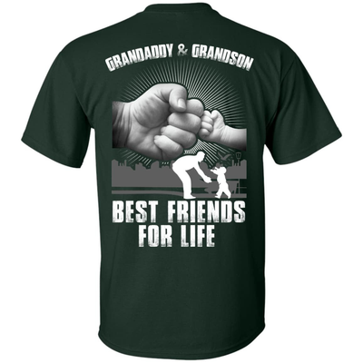 Grandaddy And Grandson Best Friends For Life-T-Shirt & Hoodie-Classic T-Shirt-Forest Green
