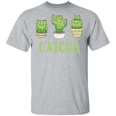 Catcus Funny Cat Cactus For Kitty Lovers-T-Shirt & Hoodie-Classic T-Shirt-Sport Grey