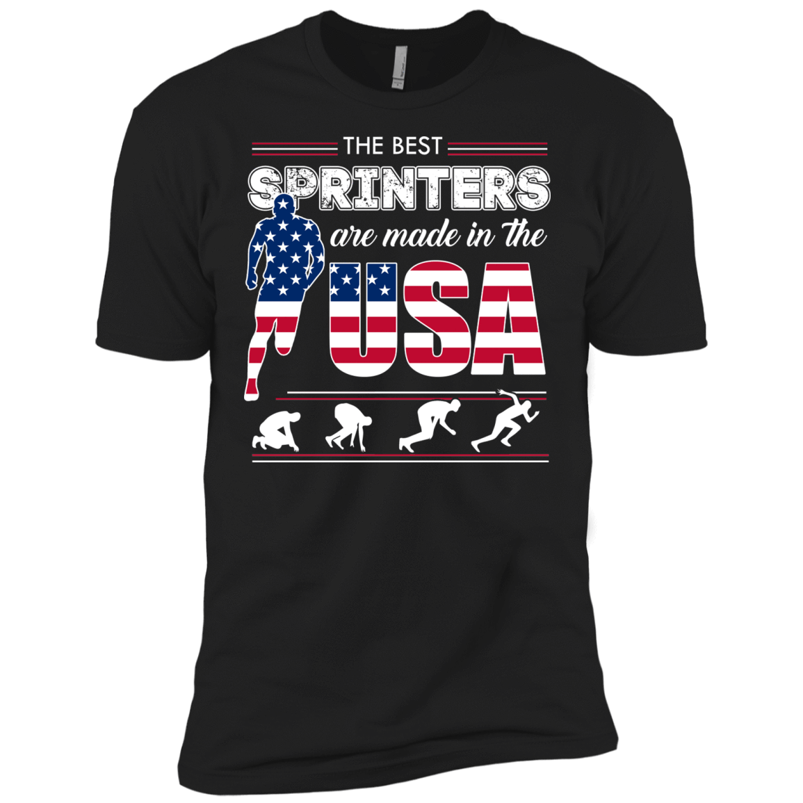 The Best Sprinters USA-T-Shirt & Hoodie-Premium T-Shirt-Black