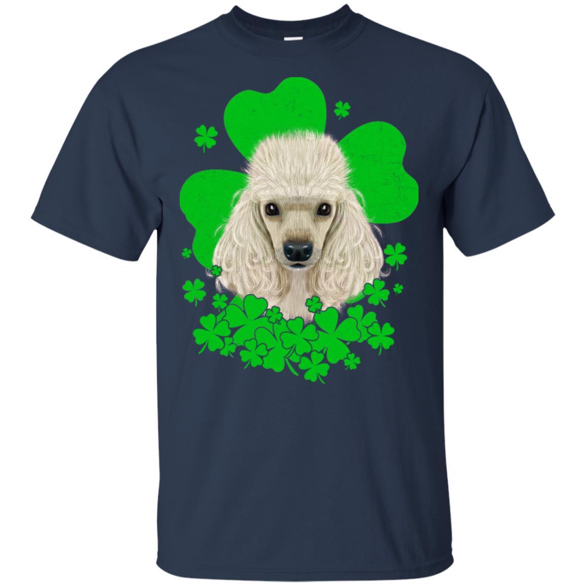Poodle St. Patrick's Day Clovers-T-Shirt & Hoodie-Classic T-Shirt-Navy