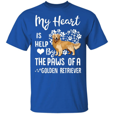 My Heart Is Held By The Paws Of A Golden Retriever Lover-T-Shirt & Hoodie-Classic T-Shirt-Royal