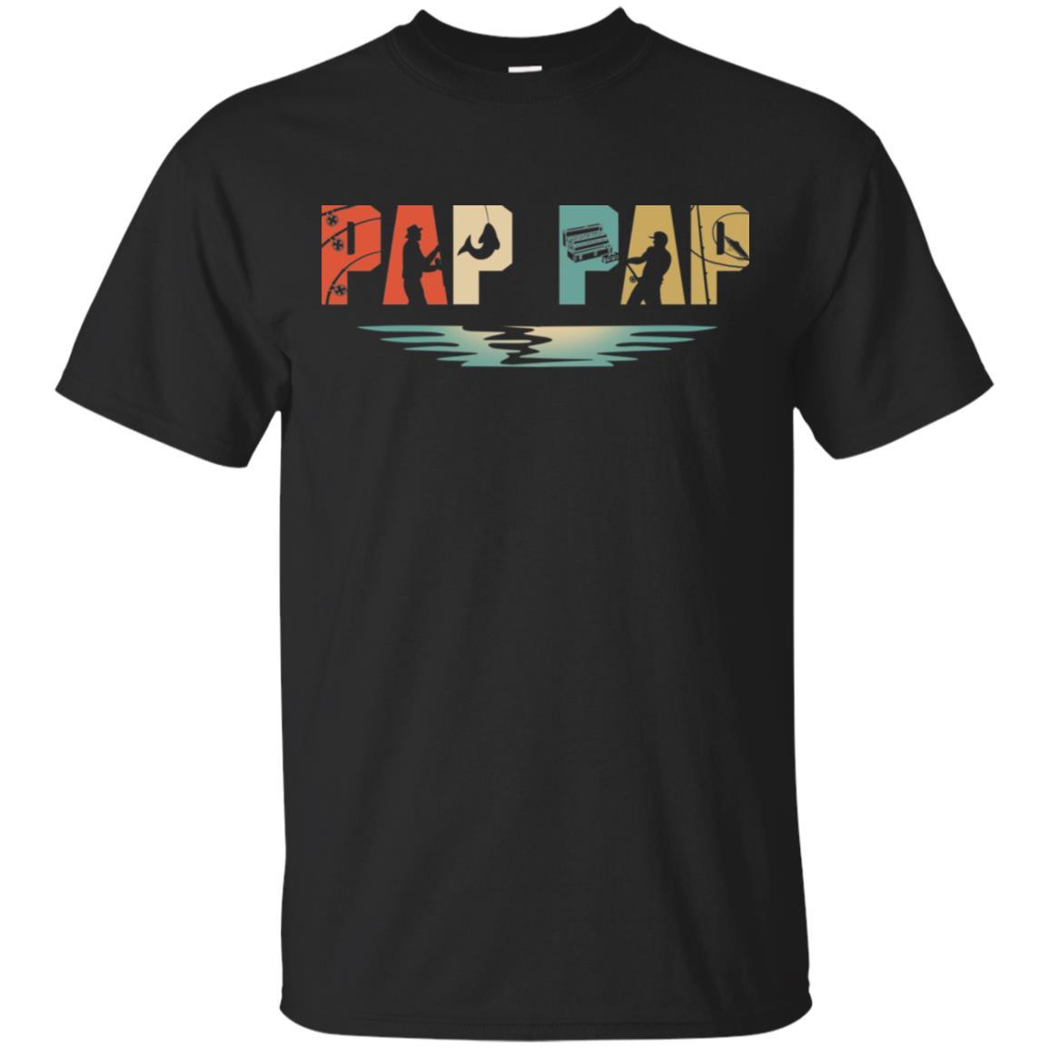 Vintage Fishing Pap Pap Father's Day Gift-T-Shirt & Hoodie-Classic T-Shirt-Black