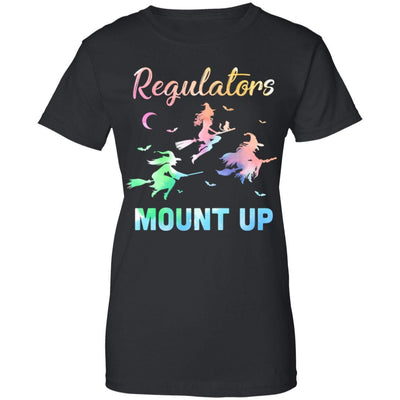 Regulators Mount Up Funny Halloween Witch For Women-T-Shirt & Tank Top-Women's T-Shirt-Black