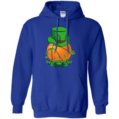 Shamrock Basketball Leprechaun St Patricks Day-T-Shirt & Hoodie-Pullover Hoodie-Royal