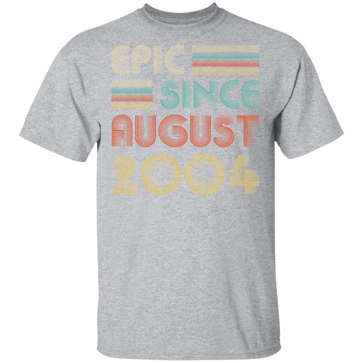 Epic Since August 2004 Vintage 17th Birthday Gifts-T-Shirt & Hoodie-Classic T-Shirt-Sport Grey