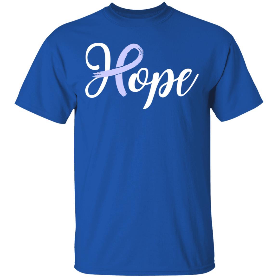 Stomach Cancer Awareness Periwinkle Ribbon Hope-T-Shirt & Hoodie-Classic T-Shirt-Royal