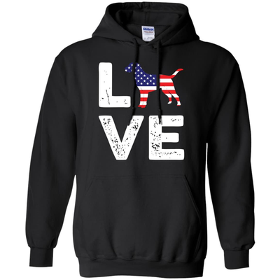 American Flag Dog Labrador Love-T-Shirt & Hoodie-Pullover Hoodie-Black