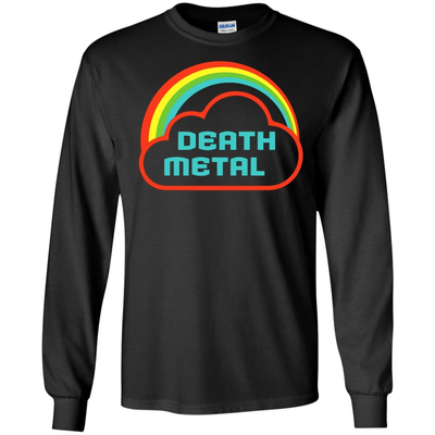 Death Metal Rainbow Rocker-T-Shirt & Hoodie-Long Sleeve T-Shirt-Black
