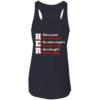 Her Bills Are Paid Her Soul Is Saved-T-Shirt & Hoodie-Women's Flowy Racerback Tank-Midnight