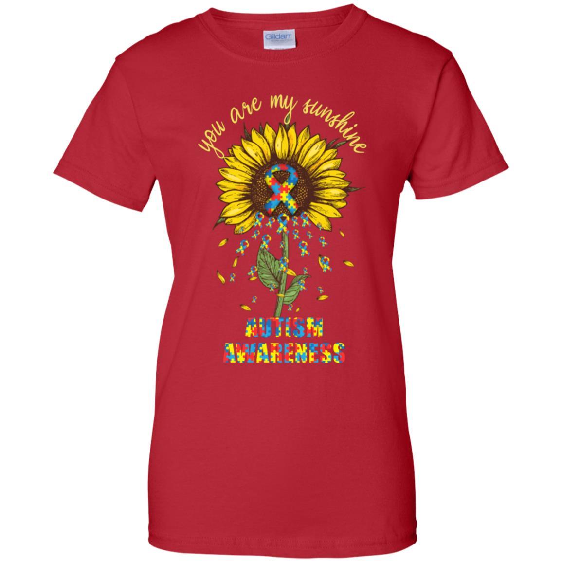 You Are My Sunshine Autism Awareness-T-Shirt & Hoodie-Women's T-Shirt-Red