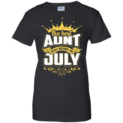 The Best Aunt Was Born In July-T-Shirt & Hoodie-Women's T-Shirt-Black