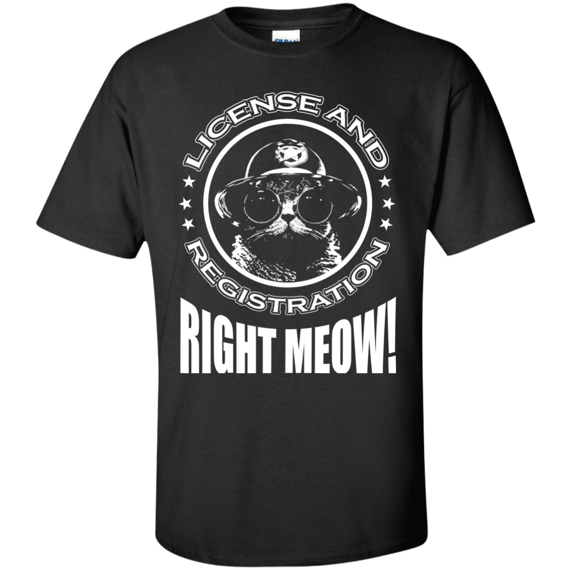 License And Registration Meow-T-Shirt & Hoodie-Classic T-Shirt-Black