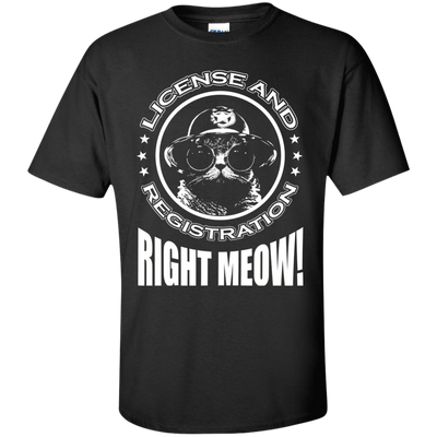 License And Registration Meow-T-Shirt & Hoodie-Classic T-Shirt-Black
