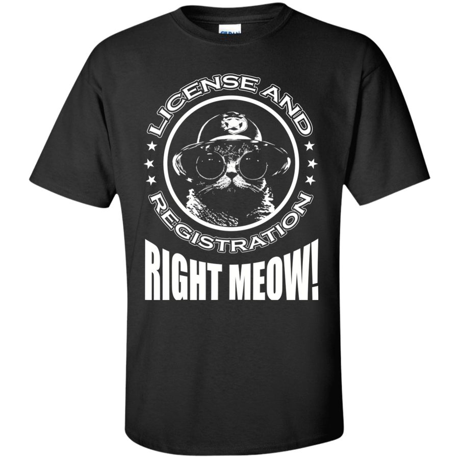 License And Registration Meow-T-Shirt & Hoodie-Classic T-Shirt-Black
