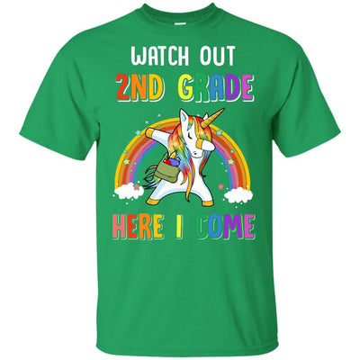 2nd Grade Here I Come Unicorn Back To School Youth-Youth Shirt-Youth T-Shirt-Irish Green