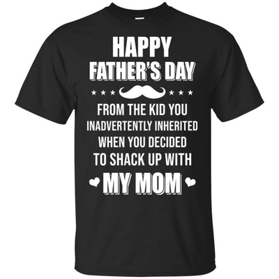 Happy Fathers Day From The Kid Bonus Step Dad Gift-T-Shirt & Hoodie-Classic T-Shirt-Black