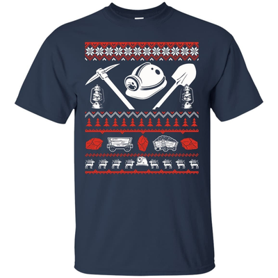 Coal Miner Christmas Sweater-T-Shirt & Hoodie-Classic T-Shirt-Navy