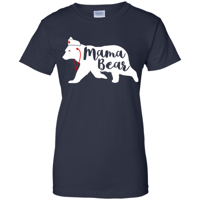Nurse Mama Bear-T-Shirt & Hoodie-Women's T-Shirt-Navy