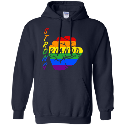 Strong Orlando LGBT-T-Shirt & Hoodie-Pullover Hoodie-Navy