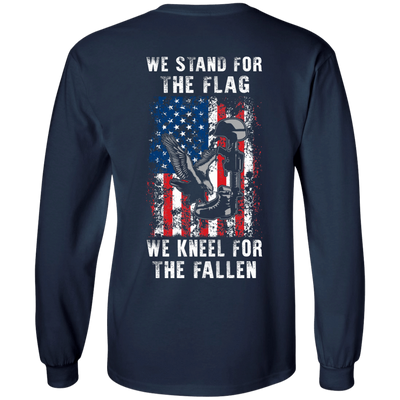 We Stand For The Flag-T-Shirt & Hoodie-Long Sleeve T-Shirt-Navy