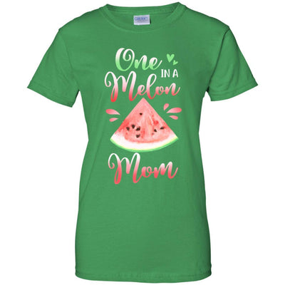 One In A Melon Mom Watermelon Birthday Mothers Day-T-Shirt & Hoodie-Women's T-Shirt-Irish Green