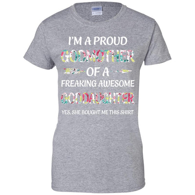 Proud Godmother Mother's Day Gift From A Goddaughter-T-Shirt & Hoodie-Women's T-Shirt-Sport Grey