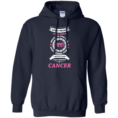 I Never Said I Was Perfect I Am A CANCER-T-Shirt & Hoodie-Pullover Hoodie-Navy