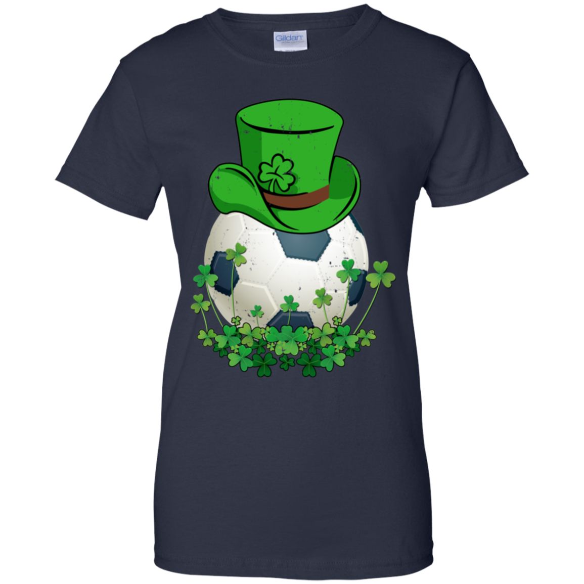 Shamrock Soccer Leprechaun St Patricks Day-T-Shirt & Hoodie-Women's T-Shirt-Navy