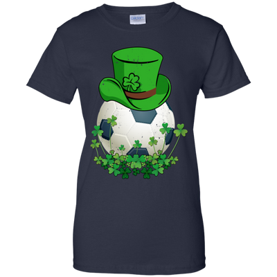 Shamrock Soccer Leprechaun St Patricks Day-T-Shirt & Hoodie-Women's T-Shirt-Navy