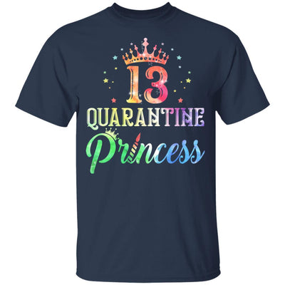 13 Quarantine Princess Happy Birthday Youth-Youth Shirt-Youth T-Shirt-Navy