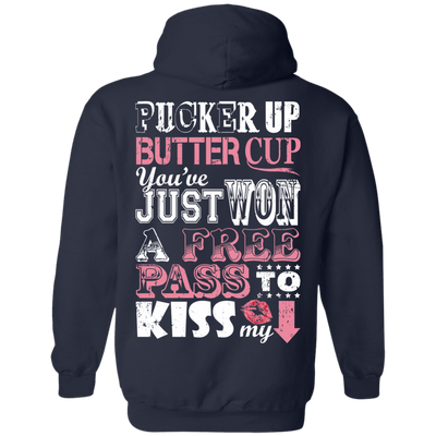 PUCKER UP BUTTER CUP-T-Shirt & Hoodie-Pullover Hoodie-Navy