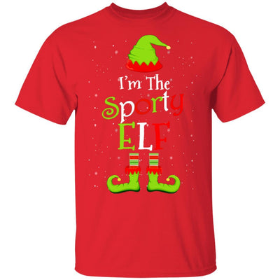 I'm The Sporty Elf Family Matching Funny Christmas Group Gift-T-Shirt & Sweatshirt-Classic T-Shirt-Red