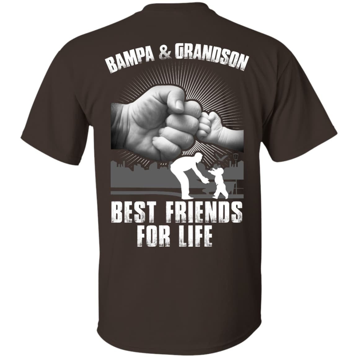 Bampa And Grandson Best Friends For Life-T-Shirt & Hoodie-Classic T-Shirt-Dark Chocolate