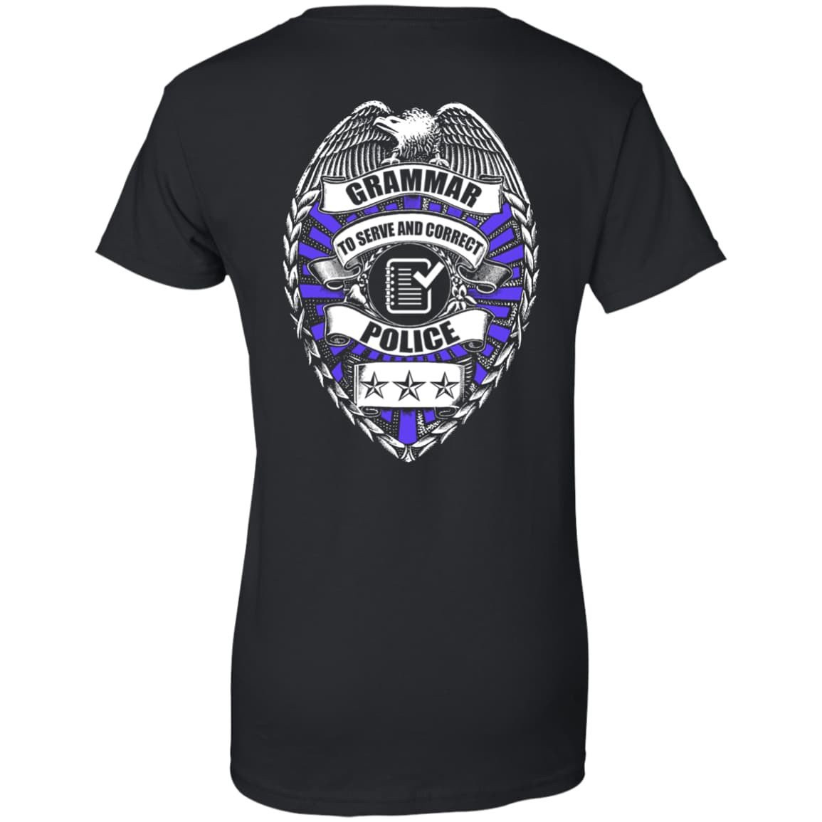 Grammar To Serve And Correct Police-T-Shirt & Hoodie-Women's T-Shirt-Black