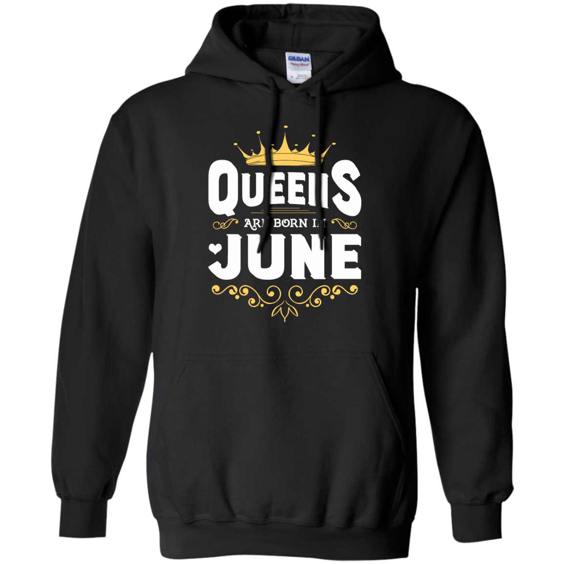 Queens Are Born In June-T-Shirt & Hoodie-Pullover Hoodie-Black